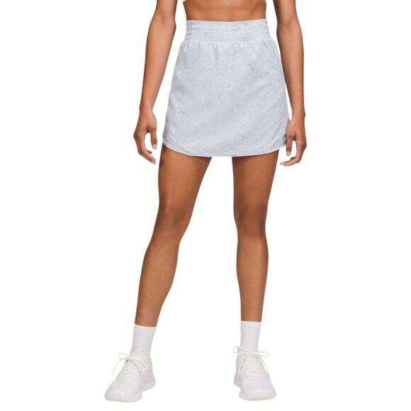 Lululemon Hotty Hot High-Rise Skirt *Long *Gravel Dust Pastel Blue Multi - Picture 6 of 10